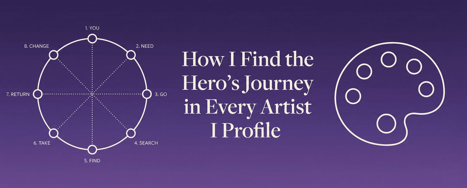 How I Find the Hero's Journey in Every Artist I Profile
