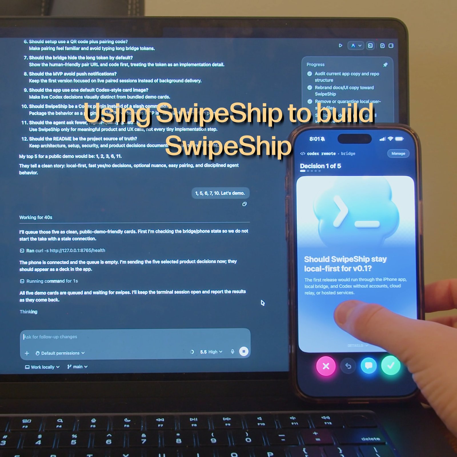 SwipeShip: Tinder for Vibecoding [Free + Open Source]