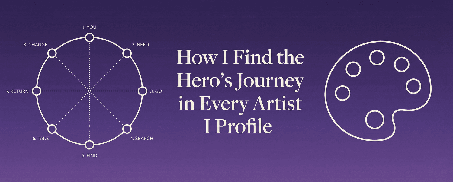How I Find the Hero's Journey in Every Artist I Profile